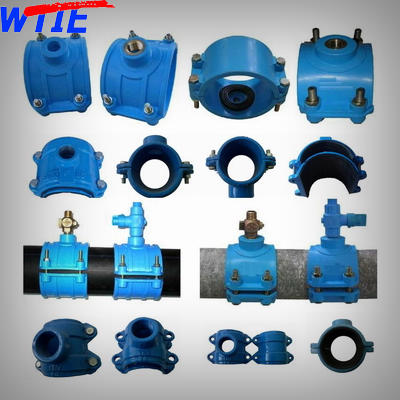 Saddle clamp for PVC/PE pipe